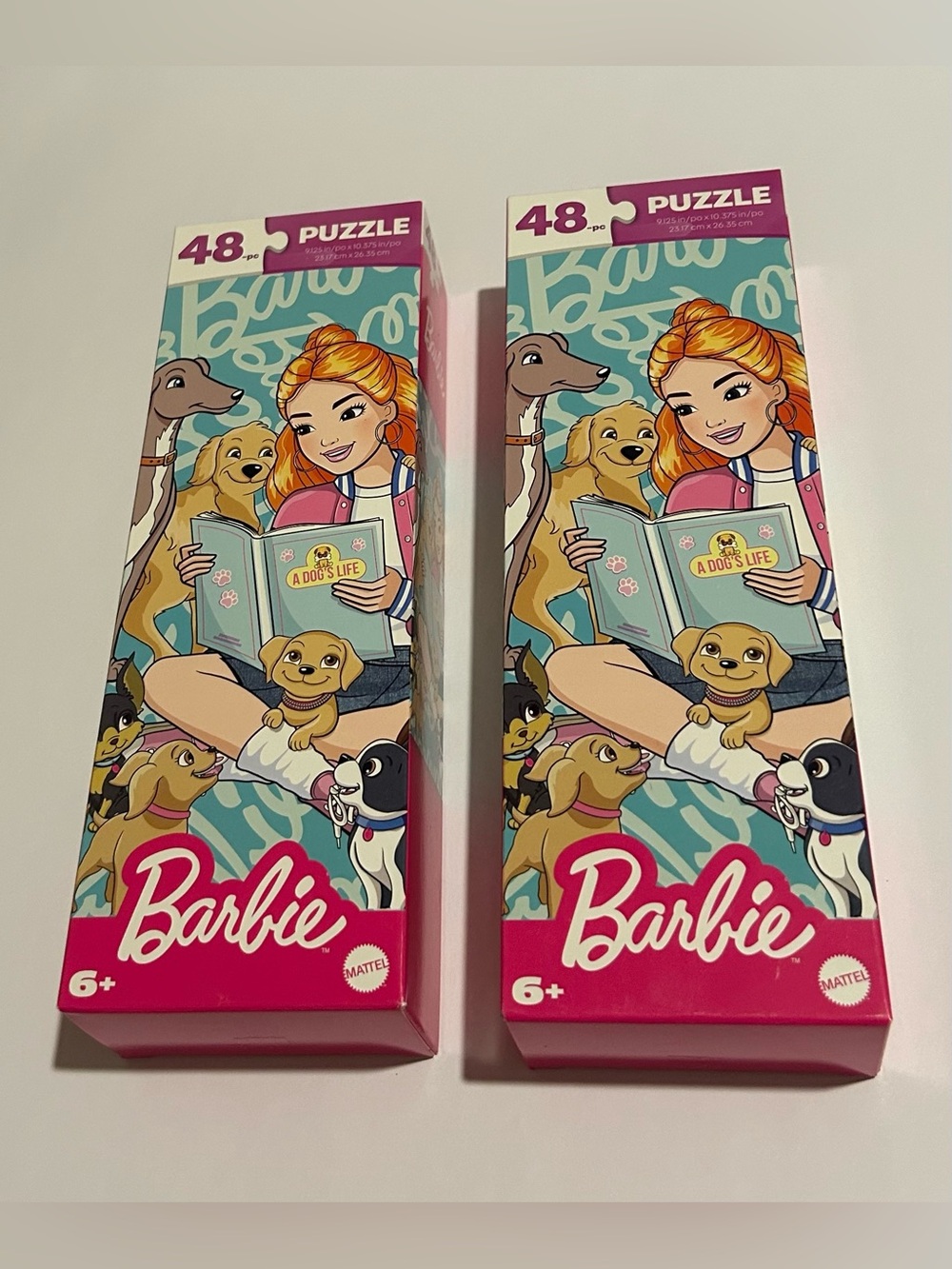 New 2 Barbie Puzzles 48 Pieces  “A Dog’s Life” meets CPCS Rules Mattel Puzzle